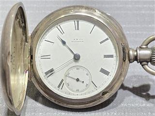 Waltham Pocket Watch WM Ellery Sterling Case Not Running